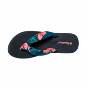 Chinelos para Mulher Brasileras Hibiscus Nudo Fuchsia Preto Chinelas e tamancos - nacloset