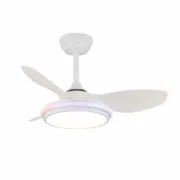 Ventilador de Teto CristalRecord STEL EVO MINI RGB RETRAC Transparente Ar condicionado e ventiladores - nacloset