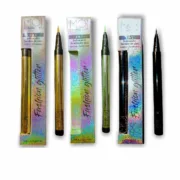 Delineador de olhos MOI Glitter Amarelo Preto Verde 3 Peças Cosmética - nacloset