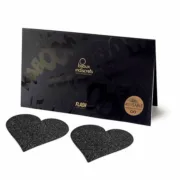 Tapa Mamilos Flash Coração Preto Bijoux Indiscrets 155 Preto Lingerie e Roupa Interior - nacloset