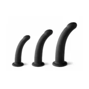 Dildo Virgite Preto S/M/L Conjunto Consoladores - nacloset