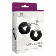 Algemas S Pleasures Furry Preto Algemas, mordaças e braçadeiras - nacloset 2