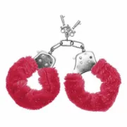 Algemas S Pleasures Furry Vermelho Algemas, mordaças e braçadeiras - nacloset