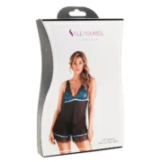 Babydoll S Pleasures Azul Preto Tamanho único Babydolls e bodies - nacloset 2