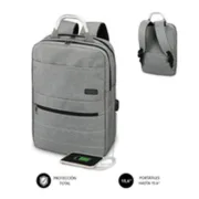 Mochila para Portátil e Tablet com Saída USB Subblim SUB-BP-3EAP001 Cinzento Informática | Computadores - nacloset 2