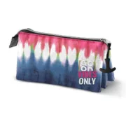 Estojo Triplo Karactermania Eco Omp! Good Vibes Only Tie Dye Denim (23 x 11 x 10 cm) Estojo 3 Compartimentos - nacloset