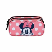 Estojo Triplo Minnie Mouse Karactermania Cor de Rosa Estojo 3 Compartimentos - nacloset 2