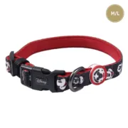 Coleira para Cães Mickey Mouse Preto M/L Animais de Estimação - nacloset