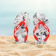 Chinelos para Homem Marvel Vermelho Cinzento Chinelos e meias de natação - nacloset 2