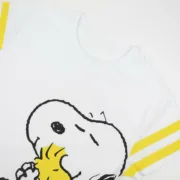 Camisola de Manga Curta Mulher Snoopy Branco Moda | Acessórios - nacloset 2