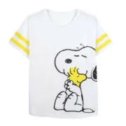 Camisola de Manga Curta Mulher Snoopy Branco Moda | Acessórios - nacloset