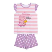 Pijama de Verão Peppa Pig Cor de Rosa Roxo Bebés e Crianças - nacloset
