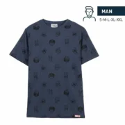 Camisola de Manga Curta Homem Marvel Azul escuro Adultos Moda | Acessórios - nacloset