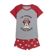 Pijama de Verão Minnie Mouse Vermelho Mulher Cinzento Moda | Acessórios - nacloset