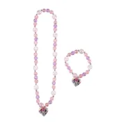 Conjunto Colar e Pulseiras Minnie Mouse Cor de Rosa 2 Peças Complementos para fantasias - nacloset