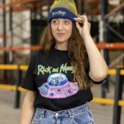 Camisola de Manga Curta Unissexo Rick and Morty Preto Moda | Acessórios - nacloset 2