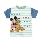 Camisola de Manga Curta Mickey Mouse Multicolor Infantil Moda | Acessórios - nacloset