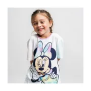 Camisola de Manga Curta Infantil Minnie Mouse Verde-escuro Multicolor Bebés e Crianças - nacloset 2