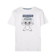 Camisola de Manga Curta Homem Stitch Branco Moda | Acessórios - nacloset