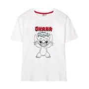 Camisola de Manga Curta Mulher Stitch Branco Moda | Acessórios - nacloset