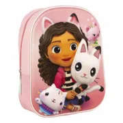 Mochila Escolar Gabby’s Dollhouse Cor de Rosa 25 x 31 x 10 cm Jogos | Disfarces - nacloset
