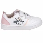 Sapatilhas de Desporto Infantis Minnie Mouse Velcro Branco Bebés e Crianças - nacloset