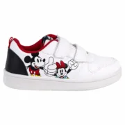 Sapatilhas de Desporto Infantis Mickey Mouse Velcro Branco Bebés e Crianças - nacloset