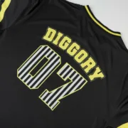 Camisola de Manga Curta Unissexo Harry Potter Hufflepuff Preto Moda | Acessórios - nacloset 2