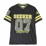 Camisola de Manga Curta Unissexo Harry Potter Hufflepuff Preto Moda | Acessórios - nacloset