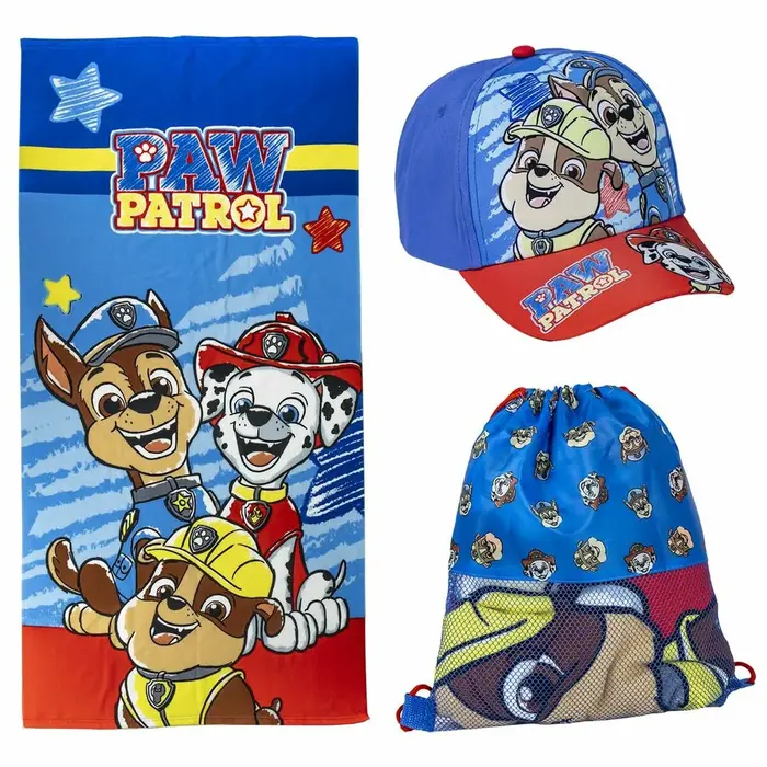 Toalha de Praia The Paw Patrol Azul 27 x 33 x 7 cm 3 Peças Desporto | Lazer - nacloset 2