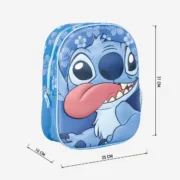 Mochila Escolar Stitch Azul 25 x 31 x 10 cm Jogos | Disfarces - nacloset 2