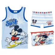 Pijama Infantil Mickey Mouse Azul Bebés e Crianças - nacloset