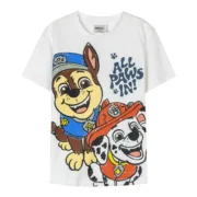 Camisola de Manga Curta Infantil The Paw Patrol Branco Moda | Acessórios - nacloset