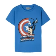 Camisola de Manga Curta Infantil The Avengers Azul Moda | Acessórios - nacloset