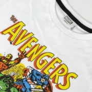 Camisola de Manga Curta Infantil Marvel Branco Moda | Acessórios - nacloset 2