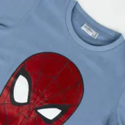 Camisola de Manga Curta Infantil Spider-Man Azul Moda | Acessórios - nacloset 2
