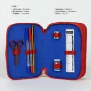 Estojo Triplo Spider-Man Azul 12,5 x 6,5 x 19,5 cm Estojo 3 Compartimentos - nacloset 2