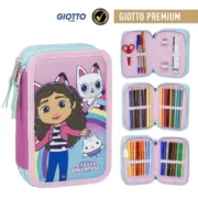 Estojo Triplo Gabby’s Dollhouse Cor de Rosa 12,5 x 6,5 x 19,5 cm Estojo 3 Compartimentos - nacloset 2