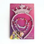 Kit de Joalharia Disney Princess Cor de Rosa 3 Peças Complementos para fantasias - nacloset