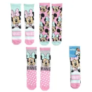 Meias Minnie Mouse 3 pares Bebés e Crianças - nacloset
