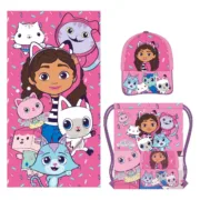 Toalha de banho Gabby’s Dollhouse Cor de Rosa Bebés e Crianças - nacloset