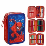 Estojo Spider-Man Azul 12,5 x 6,5 x 19,5 cm Estojos - nacloset