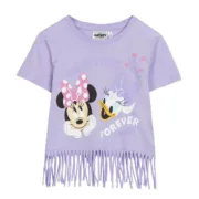 Camisola de Manga Curta Infantil Minnie Mouse Roxo Bebés e Crianças - nacloset