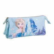 Estojo Triplo Frozen Azul Claro Light Blue 2,2 x 1,1 x 22,5 cm Estojo 3 Compartimentos - nacloset