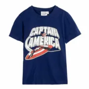 Camisola de Manga Curta Criança The Avengers Azul Moda | Acessórios - nacloset