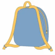Mochila Escolar Stitch Azul 18 x 22 x 4 cm Jogos | Disfarces - nacloset 2