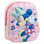 Mochila Escolar 3D Minnie Mouse Cor de Rosa 25,0 x 31,0 x 10,0 cm Jogos | Disfarces - nacloset