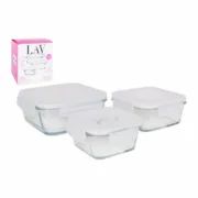 Conjunto de 3 Lancheiras LAV Cristal (8 Unidades) (3 pcs) A Preço de Revenda - nacloset 2