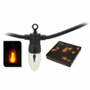 Grinalda de Luzes LED Lifetime 5,1 m 1,5 m Preto Efeito Chama Casa | Jardim - nacloset