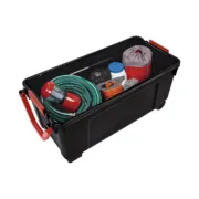 Caixa de Armazenamento com Rodas Iris Preto/Vermelho Polipropileno 170 L 49 x 103 x 50 cm Casa | Jardim - nacloset